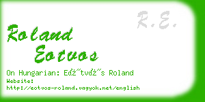 roland eotvos business card